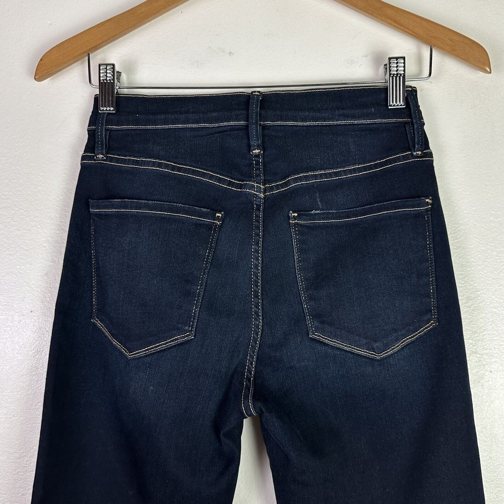 FRAME Le Sylvie Slender High Rise Waist Straight Jeans 25 Cabana LSYCHS230 - Picture 8 of 10